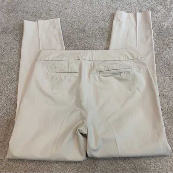 TALBOTS CHATHAM ANKLE PANTS Beige Cream Sz 6 - Picture 3 of 10